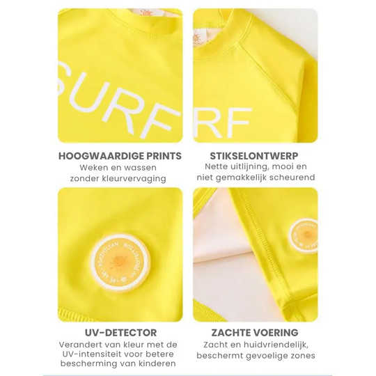 WaveGuard – Kinder Surfshirt met Lange Mouwen en UPF 50+