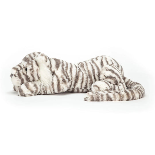 SnowStripe – Grote Witte Tijger Knuffel van Zacht Pluche