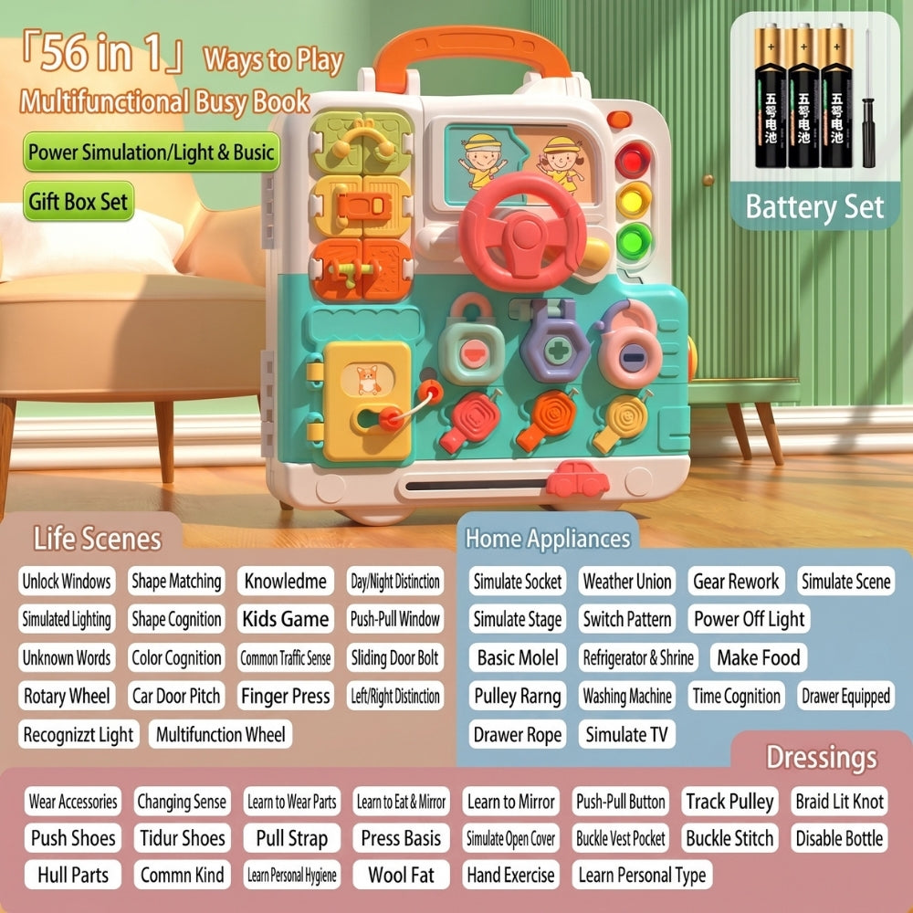 <font dir="auto" style="vertical-align: inherit;"><font dir="auto" style="vertical-align: inherit;">Jouets éducatifs Montessori Busy Board pour bébés et tout-petits de 1 à 3 ans : Jouets éducatifs précoces pour la motricité fine</font></font>