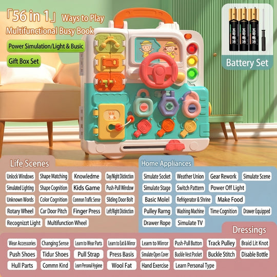 <font dir="auto" style="vertical-align: inherit;"><font dir="auto" style="vertical-align: inherit;">Jouets éducatifs Montessori Busy Board pour bébés et tout-petits de 1 à 3 ans : Jouets éducatifs précoces pour la motricité fine</font></font>