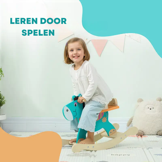 RockyDonkey™ – Baby Schommelpaard met Handvatten & Zitting