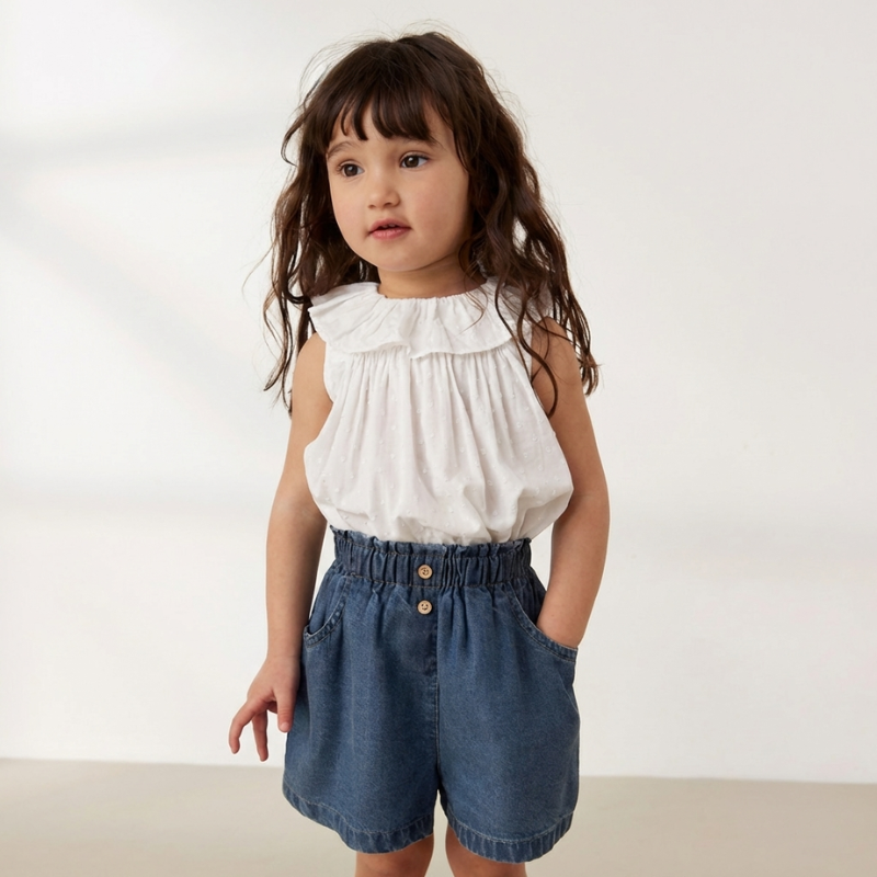 Ingrid – Paperbag Denim Broekjes
