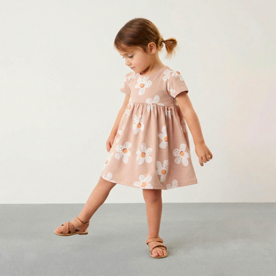 Emilia – Roze Bloemen Jurk