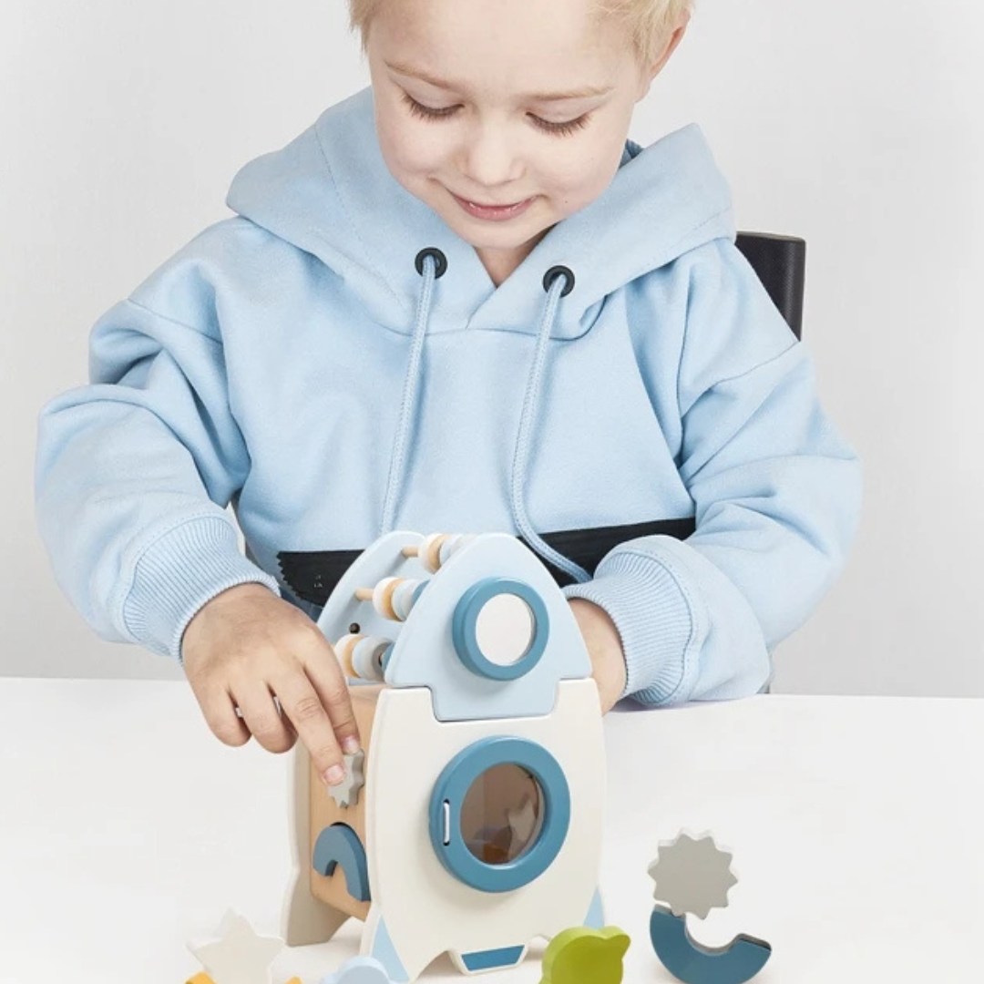 Explorer Raket™ – Handgemaakt Montessori Speelgoed