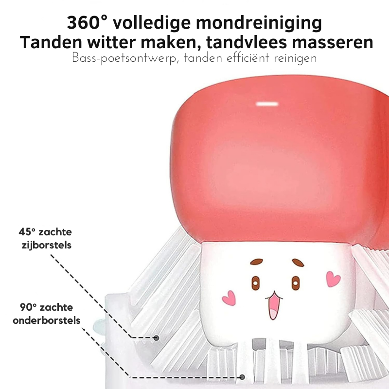 MiloBrush™ – 4-pack U-vormige Kindertandenborstels, 45° Reiniging, BPA-vrije Siliconen voor 2-12 Jaar