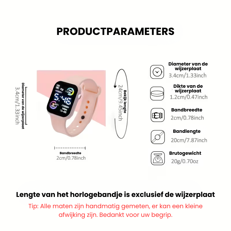 GlamTime™ – 6-delige Fashion Sieraden & Elektronisch Horloge Set