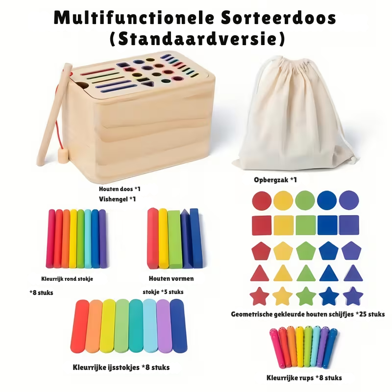 ColorSort – Houten Multifunctioneel Sorteerspeelgoed