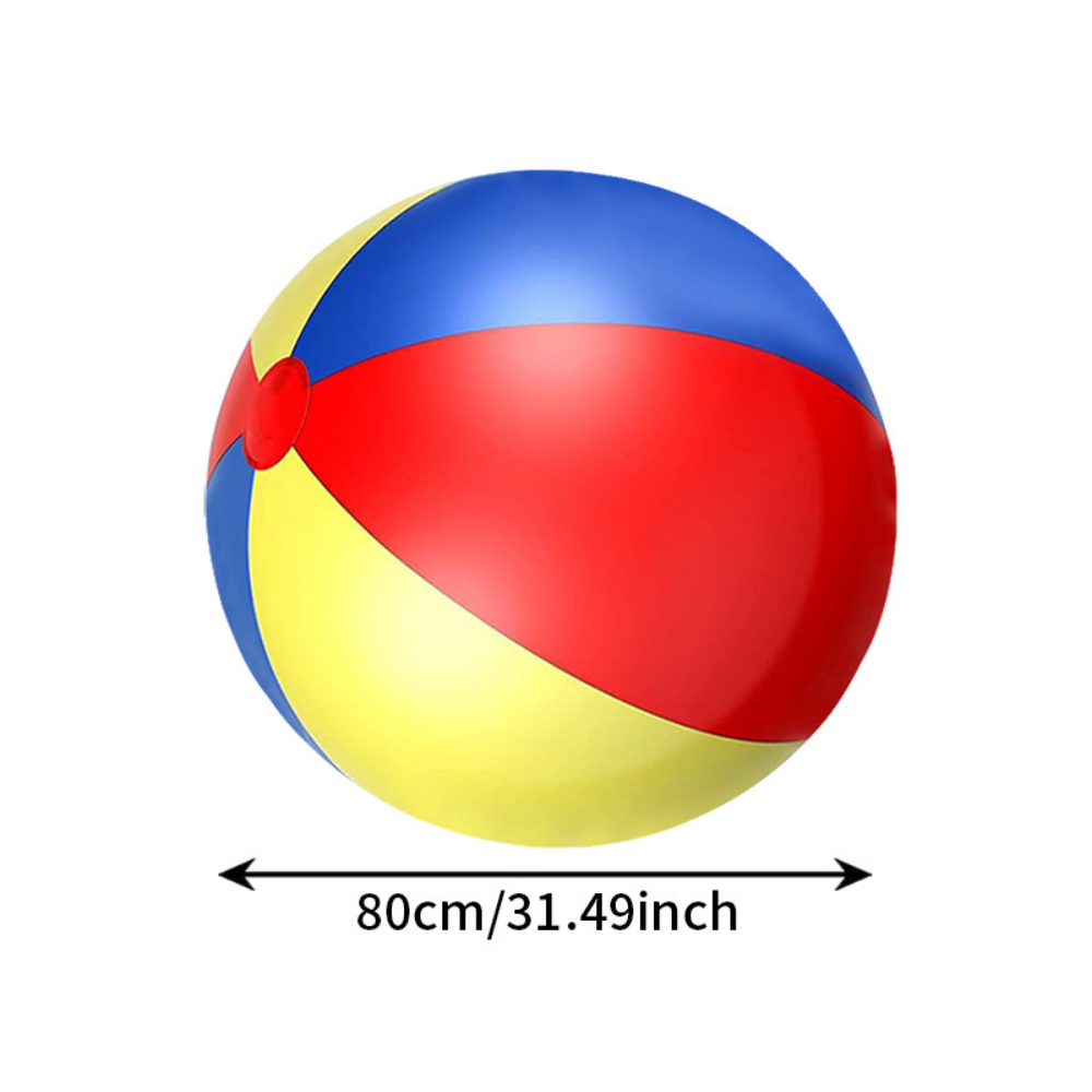 BeachBounce – Driekleurige Opblaasbare Strandbal van 60cm en 80cm