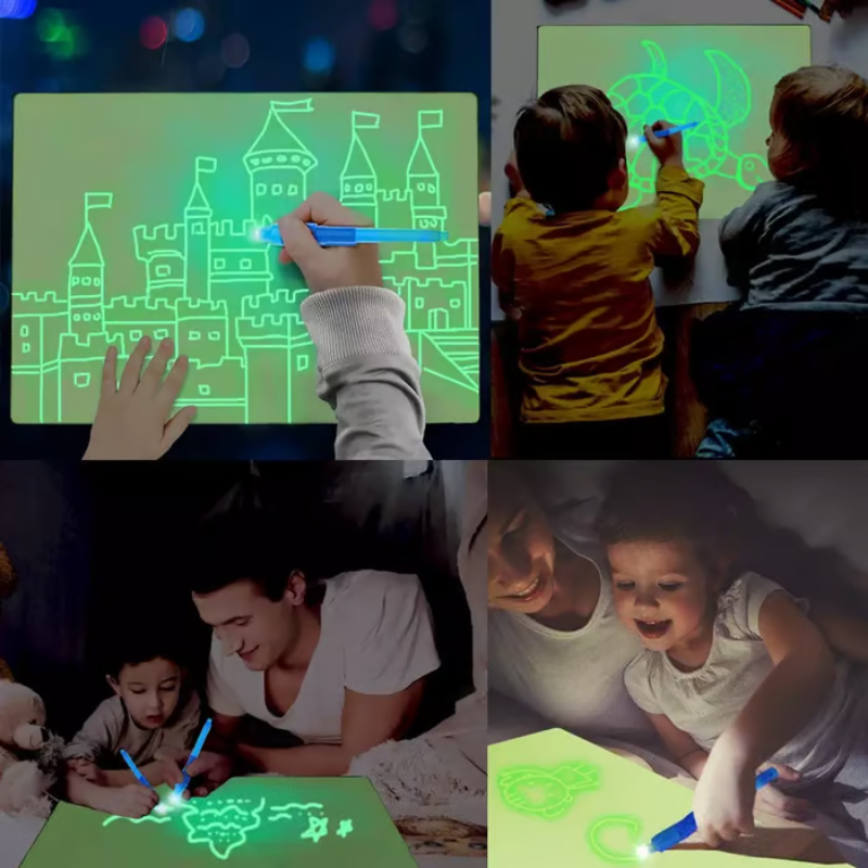 MagicSketch™ – Magisch Tekentablet voor Kinderen met Glowing Lijnen en Herbruikbaar Speelplezier