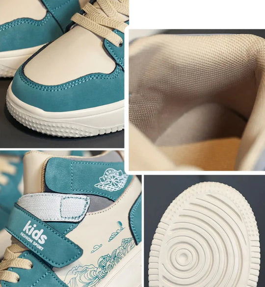 StepActive™ – Comfortabel & Antislip Leren Sneakers voor Kinderen