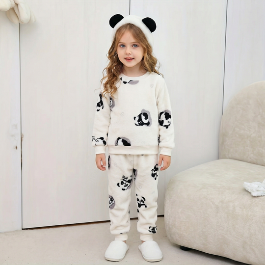 PandaDreams – 2-delige Meisjes Panda Fleece Pyjama