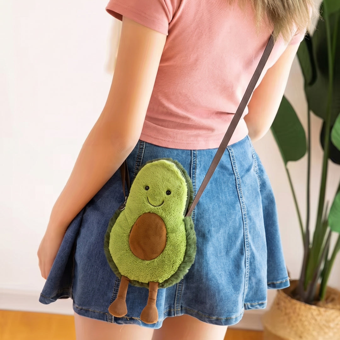 SnackBag – Pluche Schoudertasje Avocado, Toast & Watermeloen