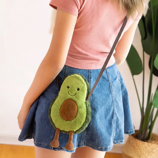 SnackBag – Pluche Schoudertasje Avocado, Toast & Watermeloen