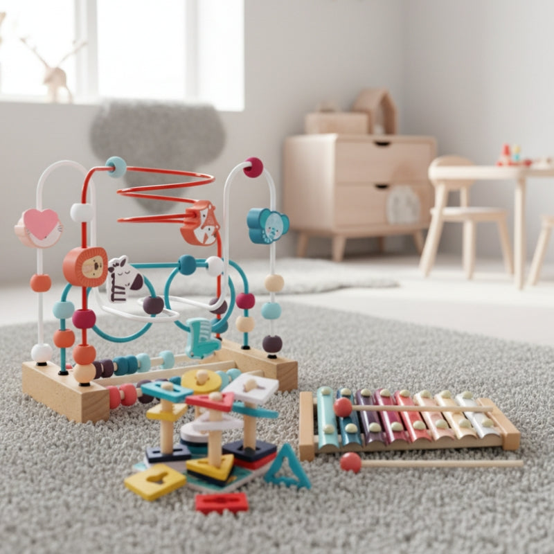 EduForest – 3-delige Houten Speelgoedset