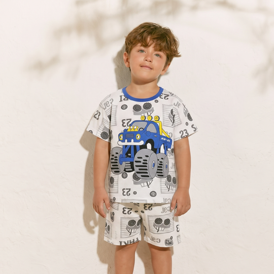 HappySprout – Kinder Zomerset met Cartoonprint