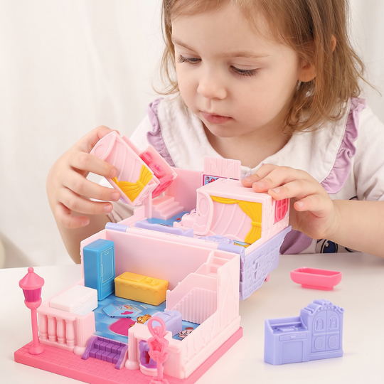 <font dir="auto" style="vertical-align: inherit;"><font dir="auto" style="vertical-align: inherit;">Fille Jouet Enfants Surprise Transformation Maison Ville Princesse Maison de Poupée Jeu Maison Mini Simulation Artisanale Éducative</font></font>