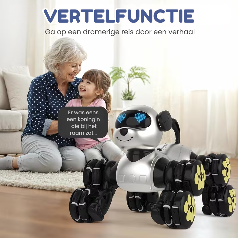 RoboPup™ – 8-Wiel RC Stunt Robot Hond – Gesture Control, Muziek & Licht