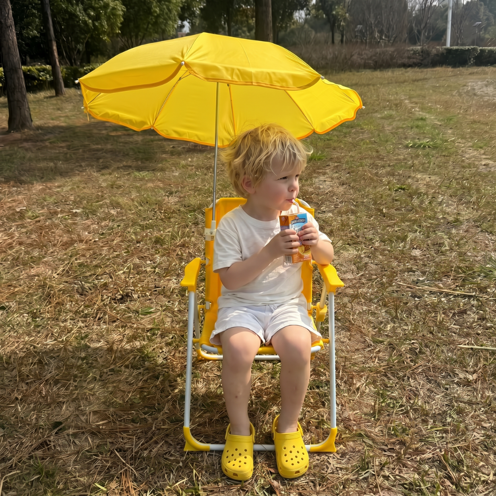 SunnySeat – Opvouwbare Kinder Strandstoel met Parasol