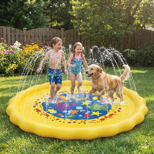 SplashPaws – Opblaasbare Sproeimat voor Kinderen en Honden