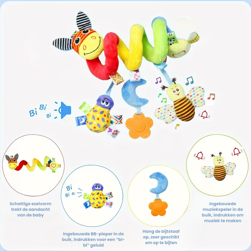 SpiraLoom™ – Baby Spiraal Mobile – Hangend Sensorisch Speelgoed