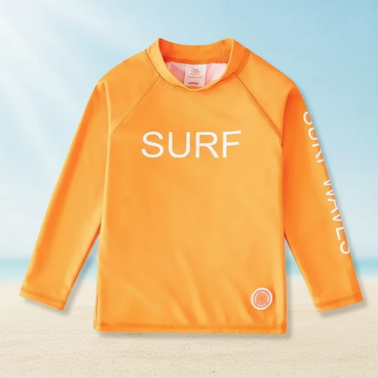 WaveGuard – Kinder Surfshirt met Lange Mouwen en UPF 50+