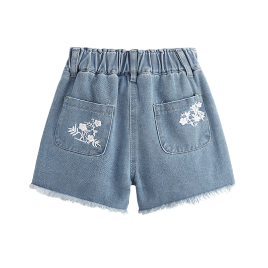 Johanna – Bloemen Denim Broekjes