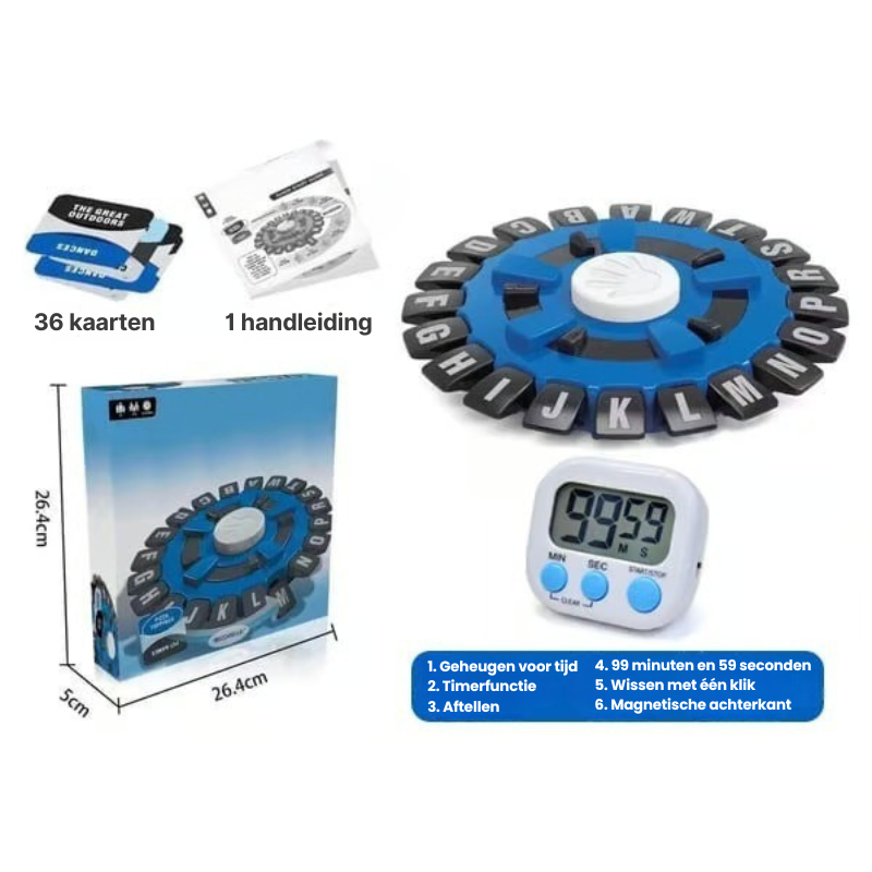 WordRush™ – Familie Woordspel – Educatief en Snelheidsspel voor Alle Leeftijden