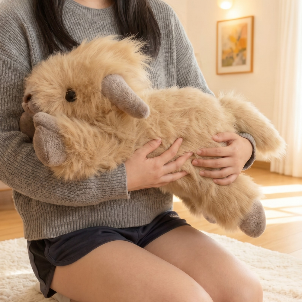 CalmCuddle – Highland Koe Verzwaringsknuffel met Warmtepad
