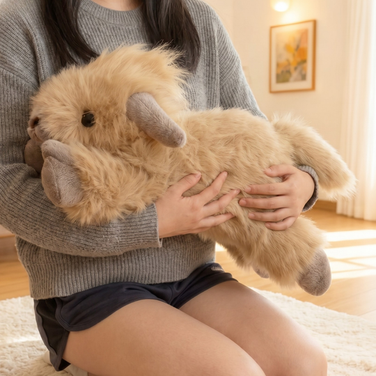 CalmCuddle – Highland Koe Verzwaringsknuffel met Warmtepad