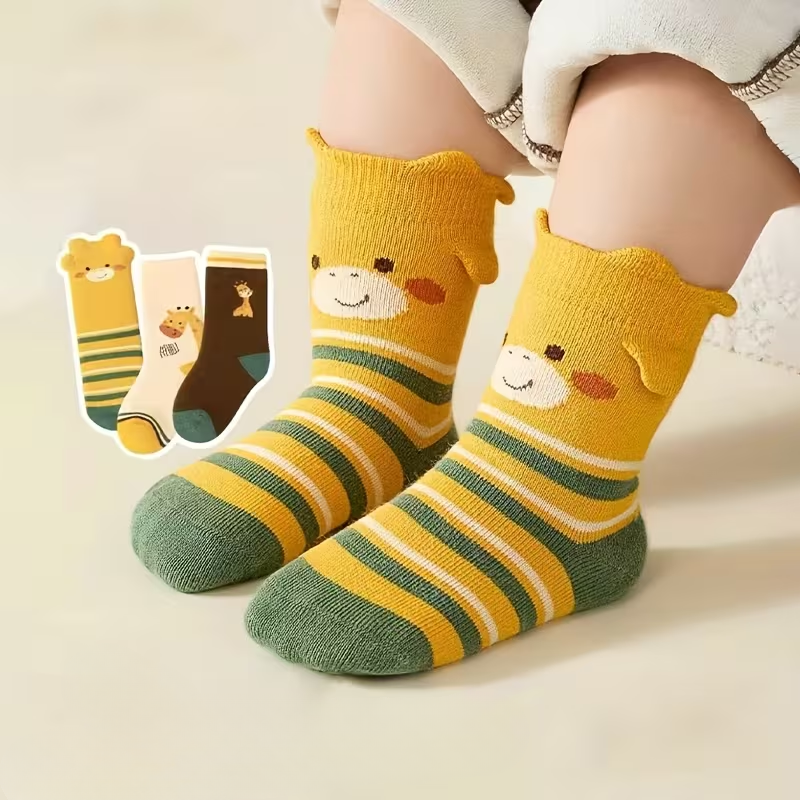 GiraffeCozy™ – Kindersokken – Warme Mid-Calf Sokken