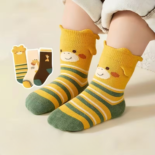 GiraffeCozy™ – Kindersokken – Warme Mid-Calf Sokken