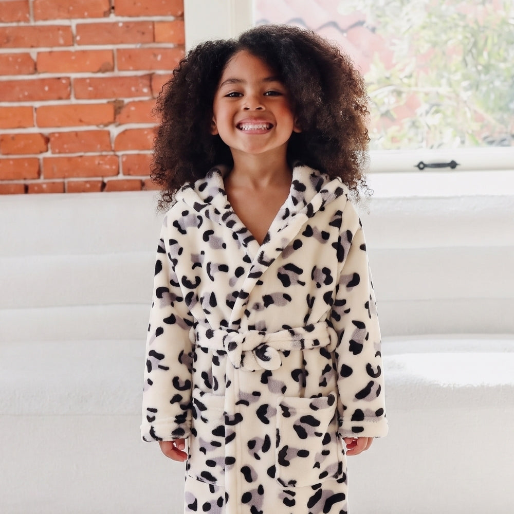 SafariMaatje – Kinderbadjas met Capuchon en Dierenprints