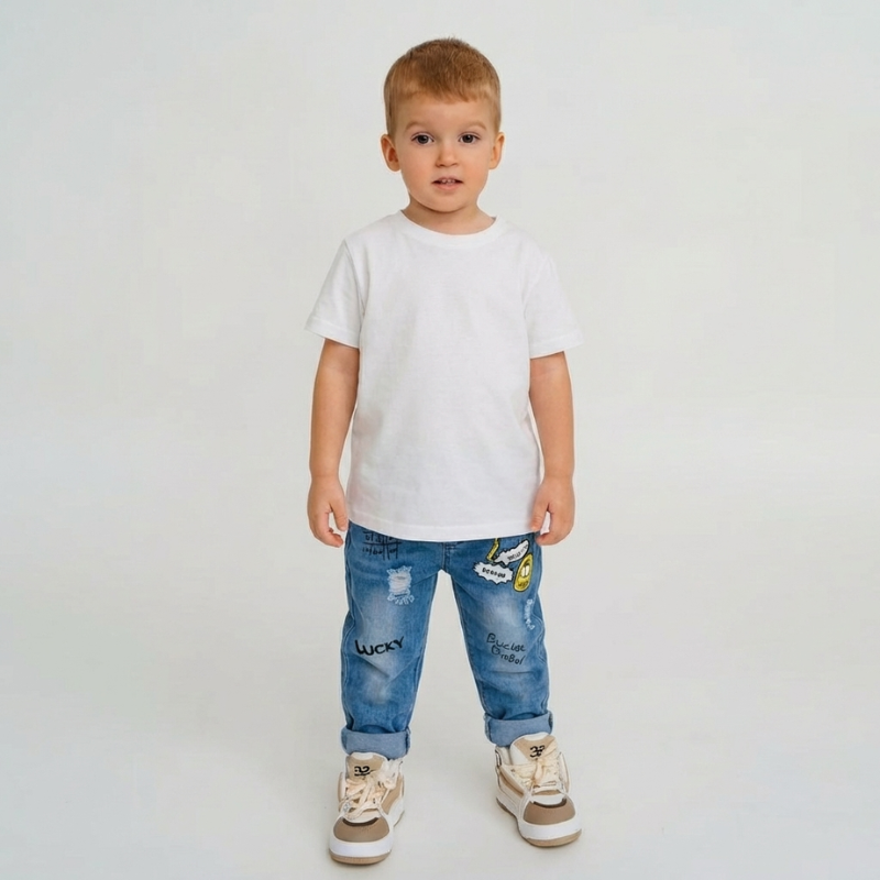 Emilien – Cartoon Print Jeans