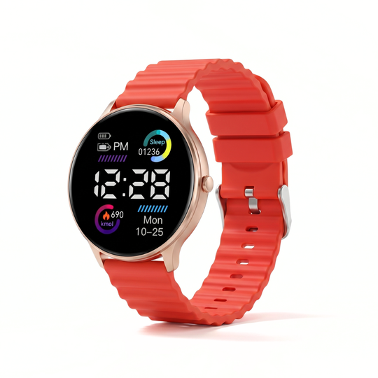 GlowFit – Rond LED Sporthorloge met Siliconen Band