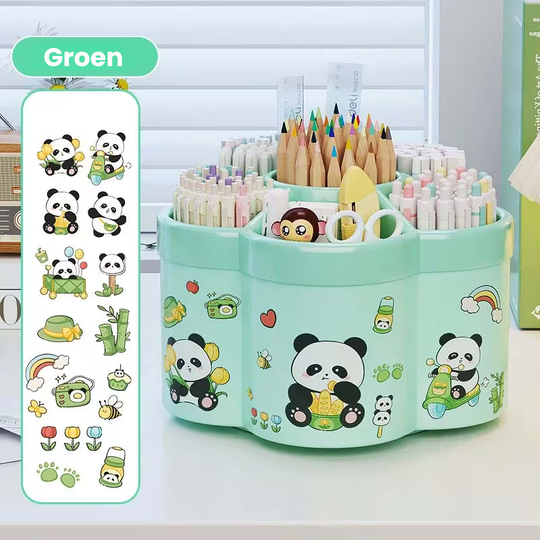 SpinSort™ – 360° Draaibare Bureau Organizer – Opbergbox met 6 Vakken