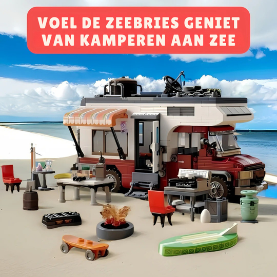 CamperLux™ – 880-delige Luxe Camper Bouwset – Inclusief Verlichting & DIY Model