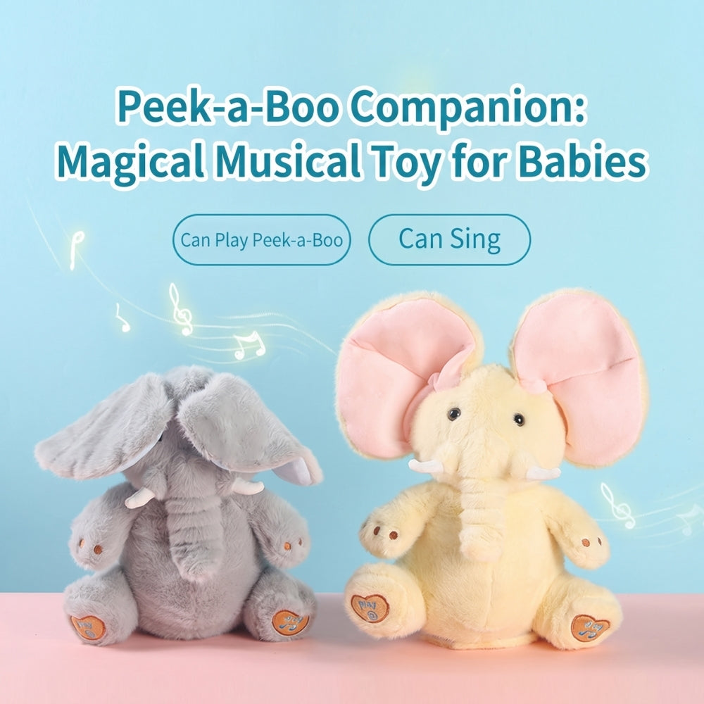 <font dir="auto" style="vertical-align: inherit;"><font dir="auto" style="vertical-align: inherit;">Peluche éléphant qui chante coucou, poupée musicale électrique, aide au sommeil de bébé</font></font>