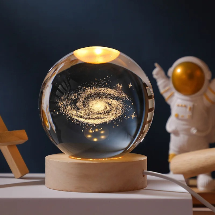 DreamSphere™ – Betoverende Glaslamp met Hemelontwerp – LED Tafellamp