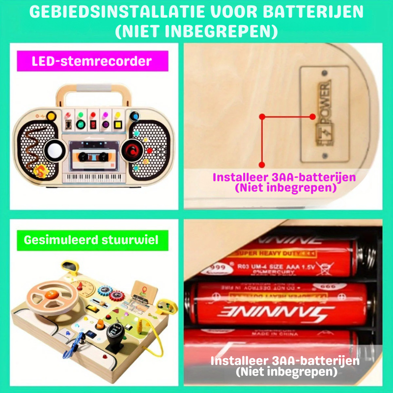 BrightPlay™ – Interactieve Houten Activiteitentafel