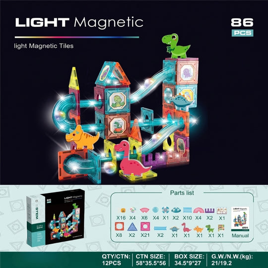 MagnetTrack – Magnetische Knikkerbaan met Licht