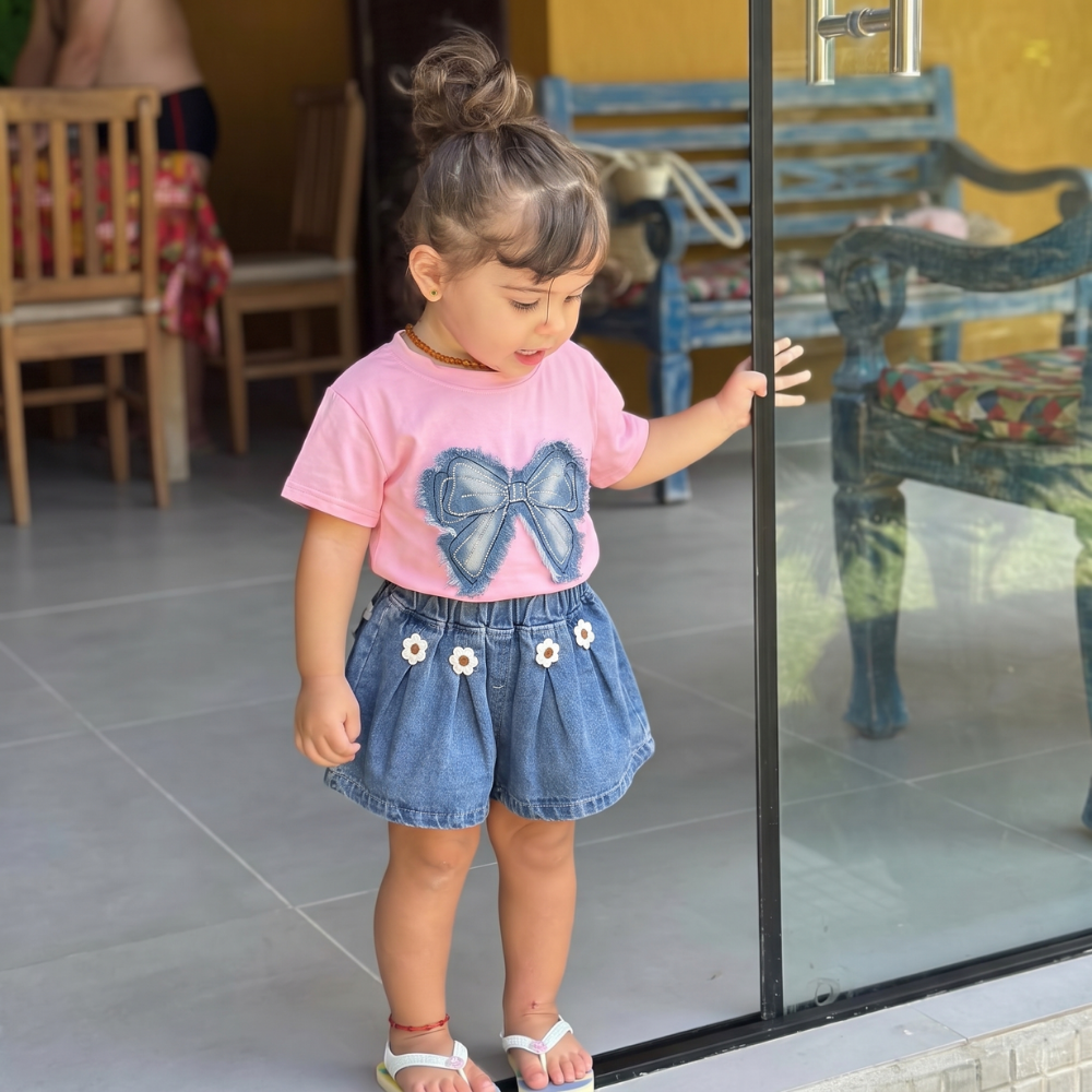 DenimBloom – 2-delige Kledingset voor Meisjes
