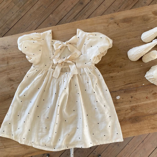 BowBloom kinderjurk met dubbele strikken - Milo & Moon