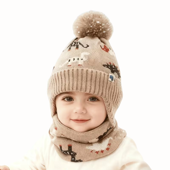 DinoSnug™ – Winter Muts & Nekwarmer Set voor Kinderen