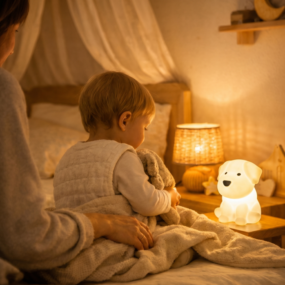 PuppyGlow – Siliconen Hond Nachtlamp met Touchbediening