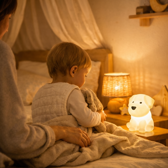 PuppyGlow – Siliconen Hond Nachtlamp met Touchbediening
