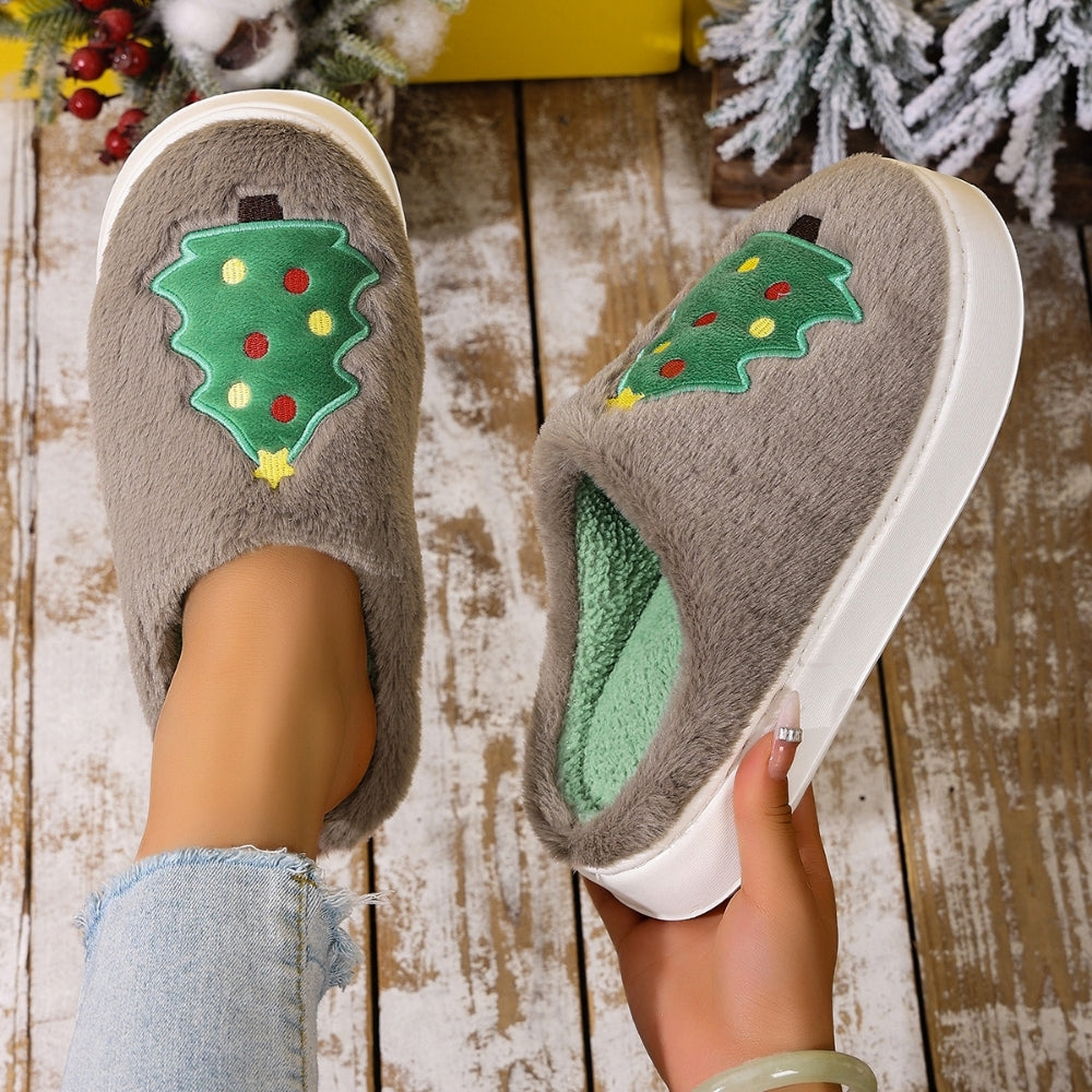 TreeStep – Warme Kerstboom Pantoffels