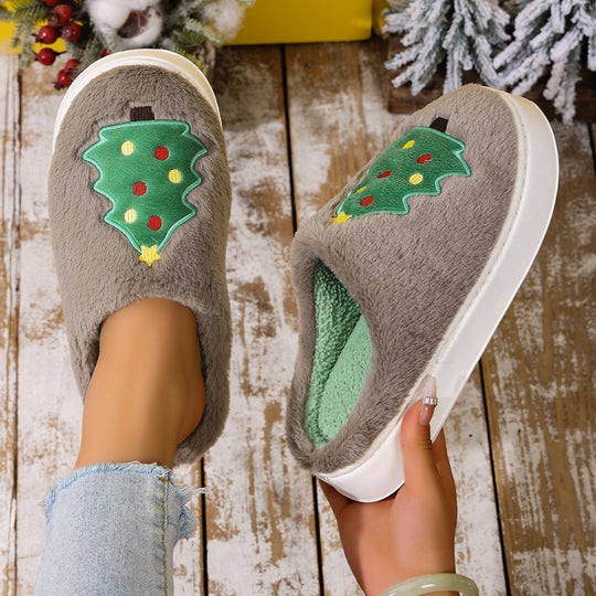 TreeStep – Warme Kerstboom Pantoffels