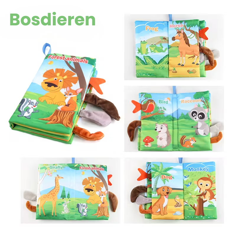SoftTales™ – Baby Stoffen Boekjes – Crinkle Dierenboekjes
