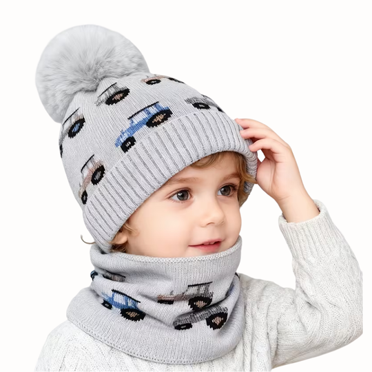 CozyCritterWarm™ – Winter Muts & Sjaal Set voor Kinderen