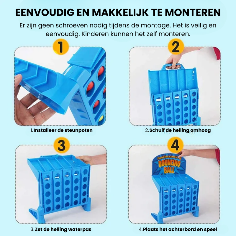 Bounce4™ – Connect 4 Stuiterbal Spel